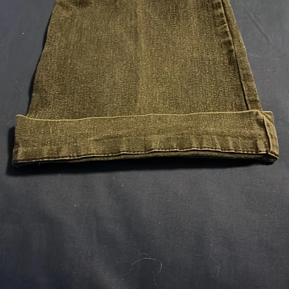 Black denim flare leg jeans. - Picture 6 of 8